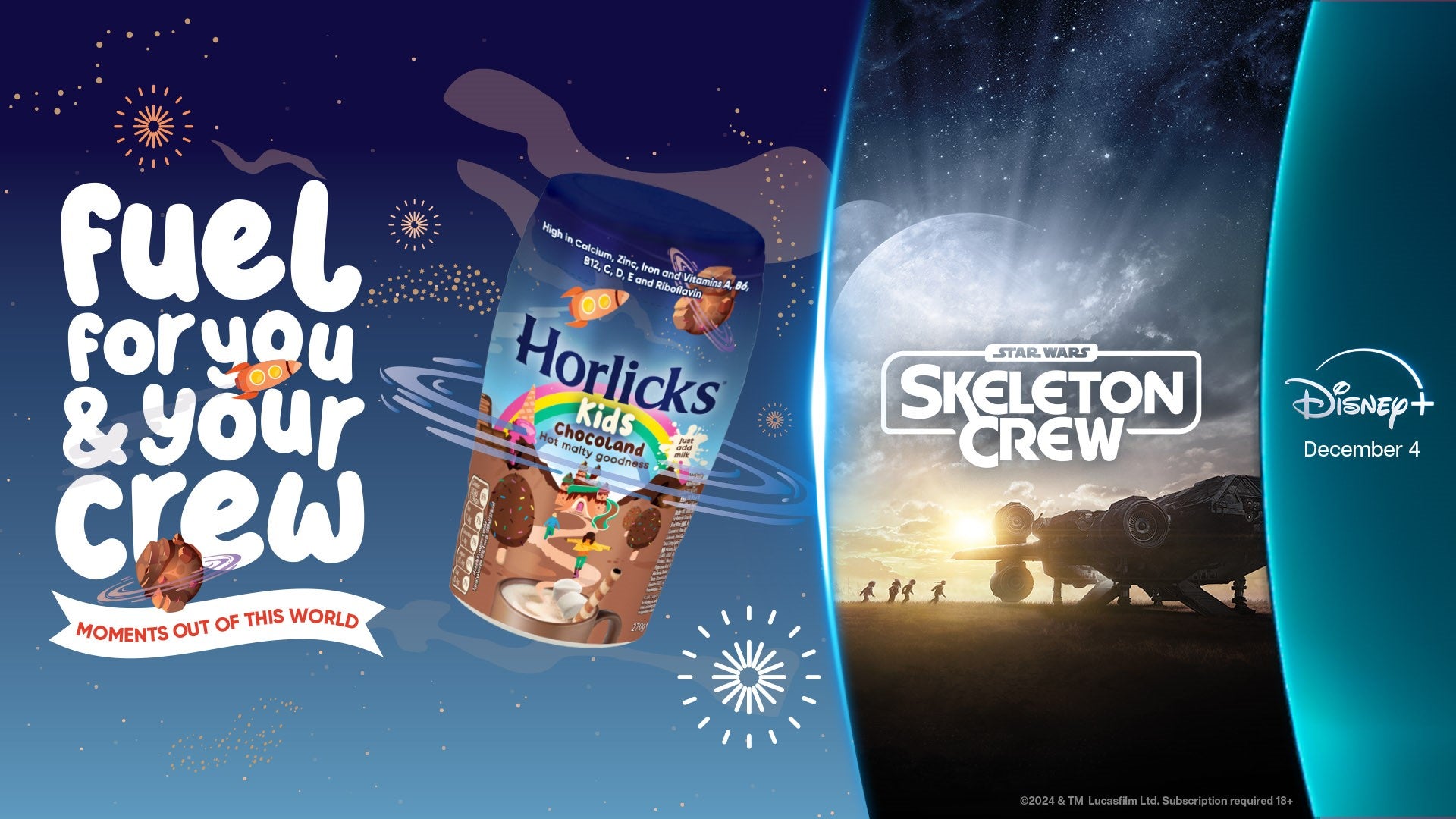 We’re celebrating the launch of ‘Horlicks Kids, Chocoland’ by joining forces with Star Wars: Skeleton Crew